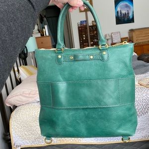 Sseko bag in Agave green leather